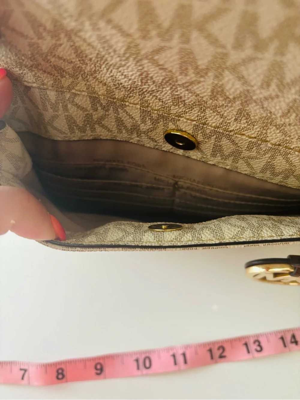 Michael Kors Jet Set Logo Pocket Tote Bag